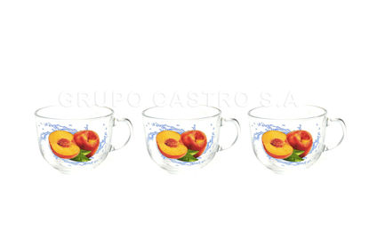 Foto de Taza vidrio Set 3 pcsTransp Decor 325ml/11onz 8 x10 cms DP01-3T GET70-16 JX-CX (16) 