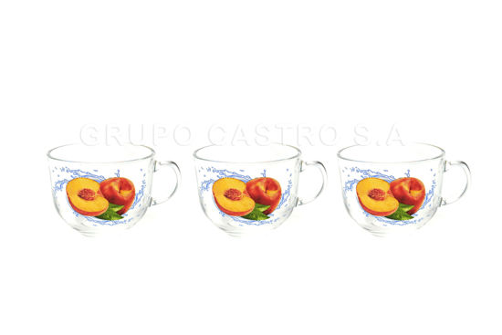 Foto de Taza vidrio Set 3 pcsTransp Decor 325ml/11onz 8 x10 cms DP01-3T GET70-16 JX-CX (16) 
