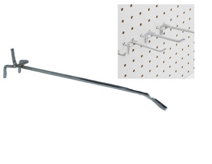 Foto de GANCHO EXHIBIDOR CROMO P/ LAMINA PERFORADA 20cms N4726020 (500)