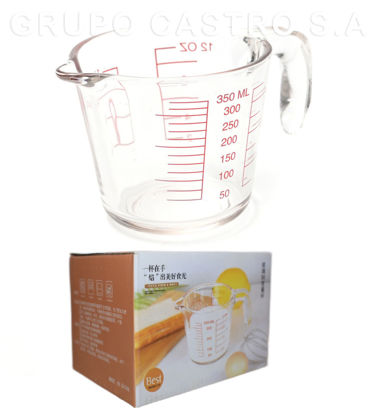 Foto de Jarra Pyrex Medidora 350 ml 12 onz 12x10 cms YS-035L GET70-09 (60)