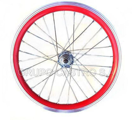 Foto de Aro armado trasero Aerod Alum Roja 20*2.125 GET60-11 HENGSHI (10)