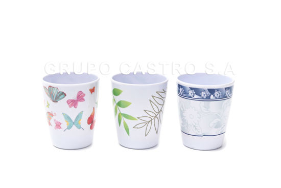 Foto de Vaso Melamina Dec.8onz/225ml 7.5X9 cms 9603 GET29-29 (288)