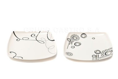 Foto de Plato Cuadrado Melamina Decorado10.5"/26.5cms YE-2834-11 GET29-31 (96)