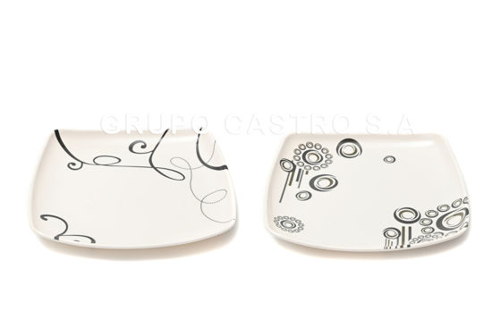 Foto de Plato Cuadrado Melamina Decorado10.5"/26.5cms YE-2834-11 GET29-31 (96)