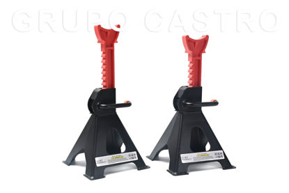Foto de Gata torre Mecanicas (BURRAS) Set 2 p/auto 3 Ton. JACK STAND N7K321 (6)