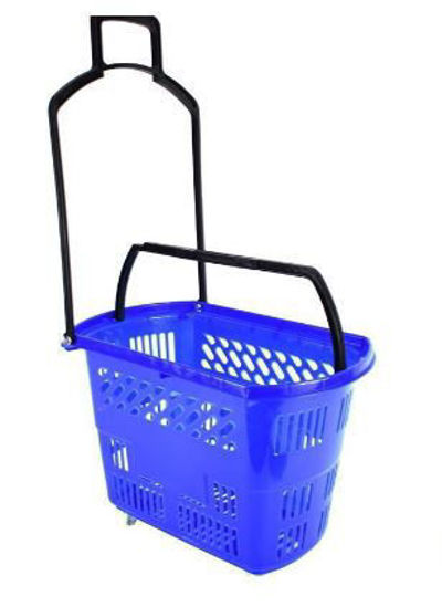 Foto de Canasta supermercado 4 rodines 2 agarradera azul N2P321 45ltrs 40alx36anx50la (10)