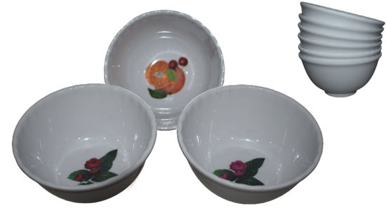 Foto de DULCERA MELAMINE DECORADO 5.5"x3" 14X7.5cms BOWL-UM-BP-CB-CF RCB-A7.07BP 