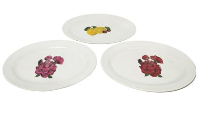 Foto de PLATO OVALADO DECORADO 12" 30X22cms MELAMINE UM-BP-CB-CF W-42.07BP