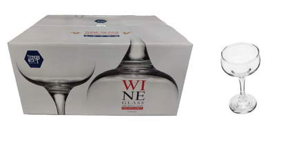 Foto de Copa Vidrio Champane Set 6 pcs 125ml/4.5 onz  MBB26014/JR1005  WINEGLASS KING DEALAY (72)