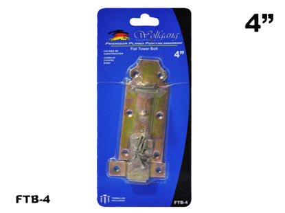 Foto de CERROJO PASADOR PLANO 4MM FTB-4 BLISTER  (144) WOLFGANG