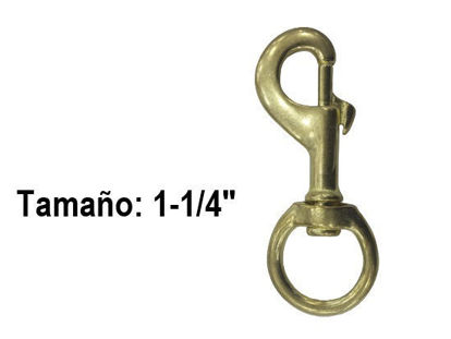Foto de Mosqueton 1-1/4" dorado sacavueltas 4-1/2" WF-1984 wolfgang (120)
