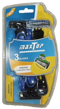 Foto de Prestobarba Set 3 pcs 3 hojas GET48-04 MAX TOP MAX-301A Azul (72)