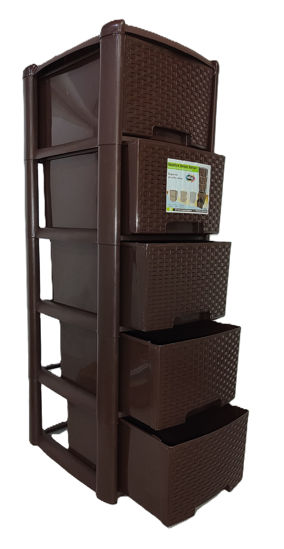 Foto de Gavetero Delux Ratan C28 Cafe 11501V 104x33x43 cms