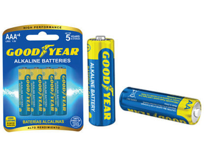 Foto de BATERIAS GOOD YEAR  ALKALINA AAA  4PCS  1.5V 991-01805 (120SET)