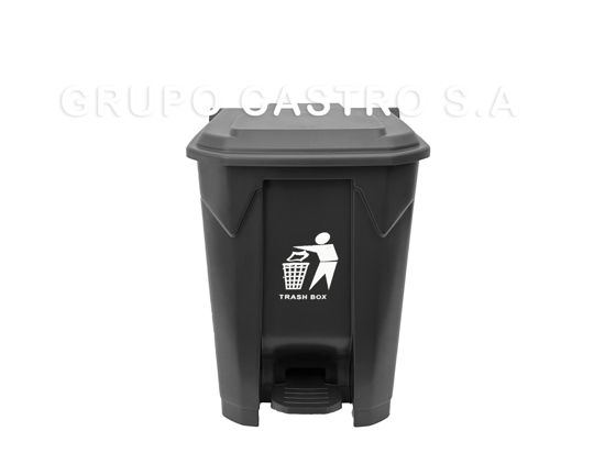 Foto de Papelera Pedal NBE2899A Negra PP 100 ltrs 48 anc x 43 larg x 83 alt cms (10)