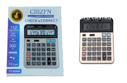 Foto de Calculadora CINZFN CT-9200G C/Verific Autom 14 Dig Gde GET51-02 16x20 cms (60)