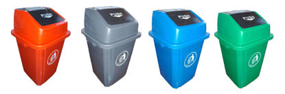 Foto de Papelera Rectangular Buzon NBE2892A 30 ltrs PP 31x31,50.5 alto cms (25)