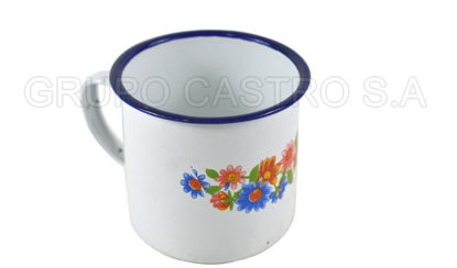 Foto de Jarro loza 6 cms Blanco decorado GET19-03 150ml o 5onz (240)