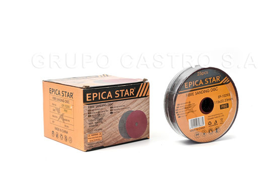 Foto de DISCO FLAP 25 PCS 4.5" 115*22.23mm P80 MADERA EP-10293 EPICA (40)