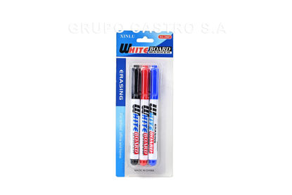 Foto de Marcador Pizarra 3 pcs (azul,negro,rojo) XINLU XL-3007 NCB2403 (400)