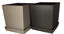 Foto de Maceta Cuadrada Ratan Cafe Oscuro c/plato 3JX004900 Reyplast 40x40x40cms (6)