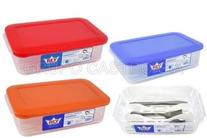 Foto de Portacubierto Hermetico c/separador 28.1larg,17.8anc,7.8alt cms 2.5 ltrs Reyplast PUX007500 (60)