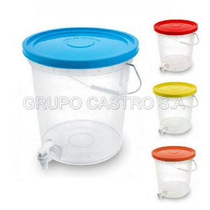 Foto de Balde comercial 16 lts c/t asa metal y caño Rey 31.1alt,31.7diam 16.6 Ltrs BLX503300