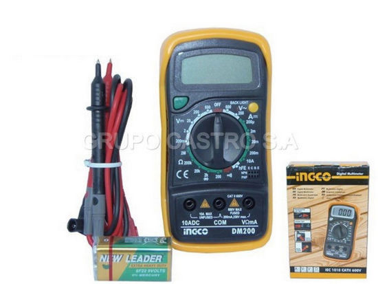 Foto de Multimetro Digital INGCO DM200 IEC1010 CATII 600V Testers