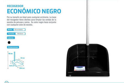 Foto de Pala C/B Recogedor Negro Lorito REC008 81x27x23 cms (60) 