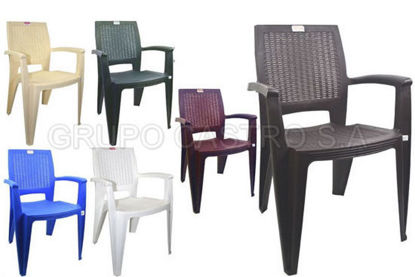 Foto de SILLA RATAN BRAZO TACOPLAST PLASTICO
