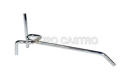 Foto de GANCHO EXHIBIDOR CROMO P/ LAMINA PERFORADA 5CMS HG-3745