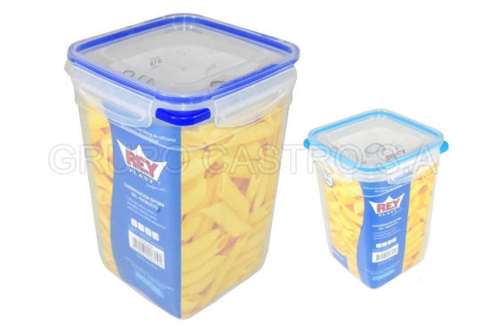Foto de Tooper Hermético Cuadrado 3.8 ltrs Reyplast 23.5alt,16.5anc cms TPX043200
