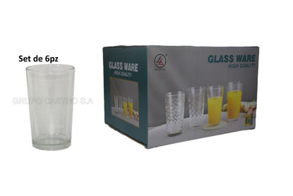 Foto de Vaso vidrio liso Set 6 pcs  11 onz MBB26018 Lan Zhi Yun 13x7.4 cms (6) (48)