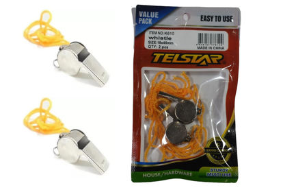 Foto de Silbato Set 2 pcs blister metal TELSTAR (18x45mm) K610 GET59-22 (288)