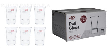Foto de Copa tequilera Set 6 Pcs vidrio liza #Y2005A 1.5 onz/35ml 4.5.x7 cms GET24-12 DELI 103gms (6) (144)