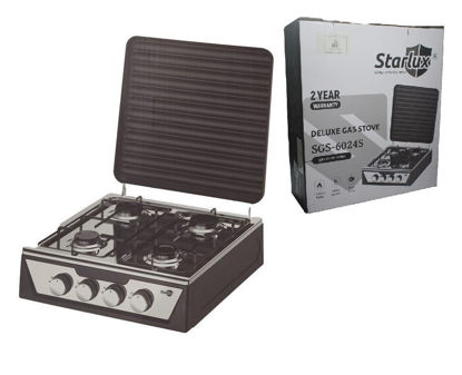 Foto de Estufa gas alta 4 quemadores Negra STARLUX  SGS-6024S 49 lar,49anc,17 alt cms N4M2603 (3)