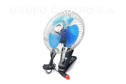 Foto de Ventilador Carro Metal 8" 12V O712892 Conector carro (20)