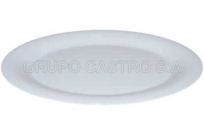 Foto de PLATO OVALADO 14" A9103 MELAMINA BLANCA