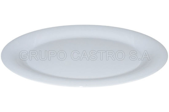 Foto de PLATO OVALADO 14" A9103 MELAMINA BLANCA