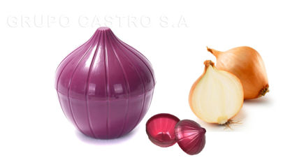 Foto de Recipiente plast 550 ml O7I28910 Cebolla 12 alt,10.5diam cms (100)