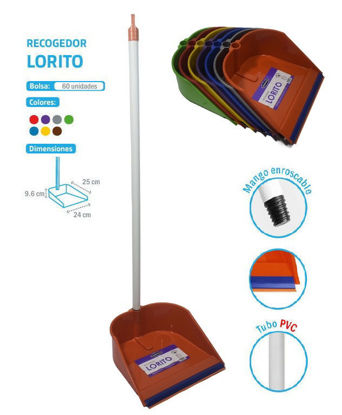 Foto de Pala C/B Recogedor Lorito C/Hule Prolimso REC006 84x25x24 cms (60)