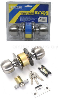 Foto de Llavin Cerradura Bola MC72607 Lock JORMEN 3 llaves Plateado (36)