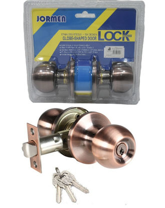 Foto de Llavin Cerradura Bola Bronce MC726071 Lock JORMEN 3 llaves  (30)