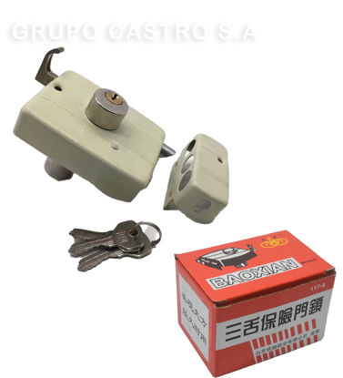 Foto de Cerradura Puerta #117-A Baoxian O8M2891 3 Llaves (30)