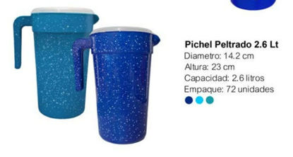 Foto de Pichel Plastico 2.5 ltrs Peltreado Diverplast 24alt,14.2 diam cms (72)
