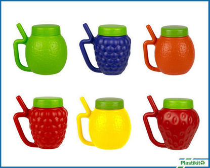 Foto de Botella Agua Sorbito 375 ml Fruty Mix SP329P 10.5x8.9cms Plastikito (288)