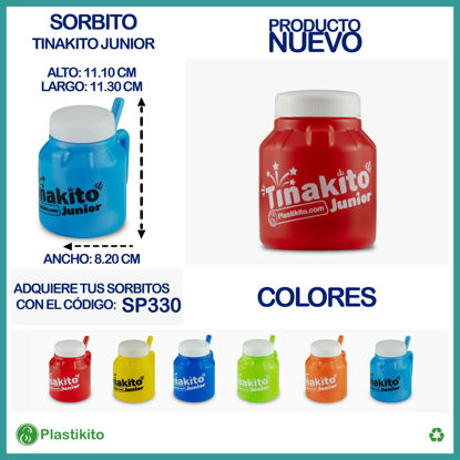 Foto de Botella Agua Sorbito Tinakito Junior 375ml SP330P 11.5x8.2cms Plastikito (144)