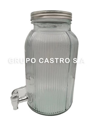 Foto de Bote 5.5 ltrs Vidrio C/Chorro Tapa Rosca O9I28910  30x18 cms (6)