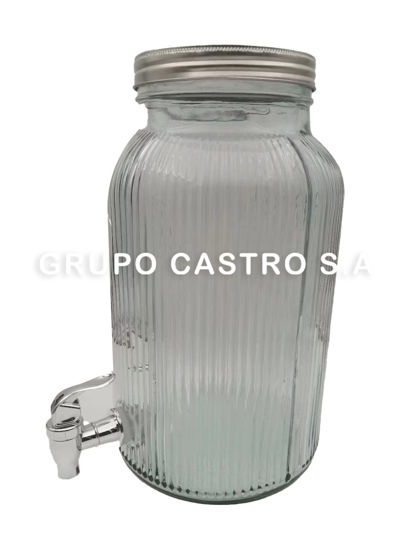 Foto de Bote 5.5 ltrs Vidrio C/Chorro Tapa Rosca O9I28910  30x18 cms (6)