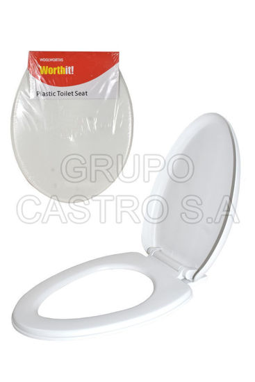Foto de Asiento P/Inodoro Plastico Blanco WORTHIT MAQ2601 (10)